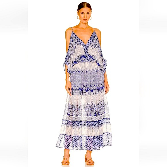 new misa resort los angeles dress wrap gypsy spell Revolve bohemian chiffon 460$ - Picture 1 of 14